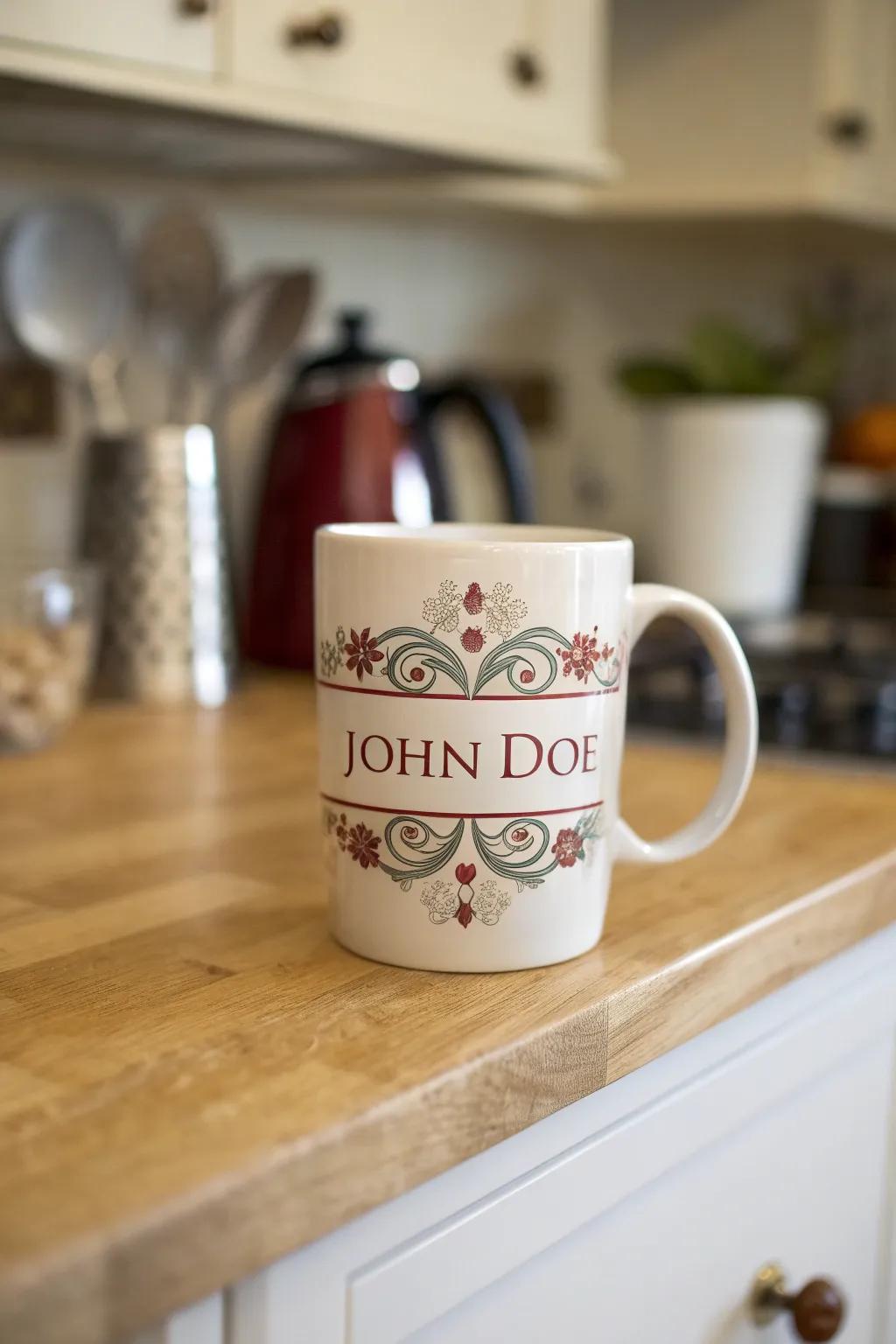 Individualized mugs provide an original touch to your coffee experience.