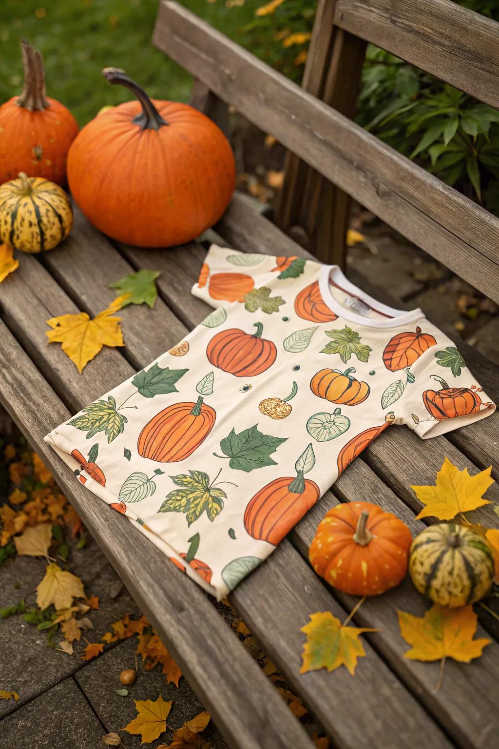 A quintessential squash pattern shirt is great for festive fall excursions.