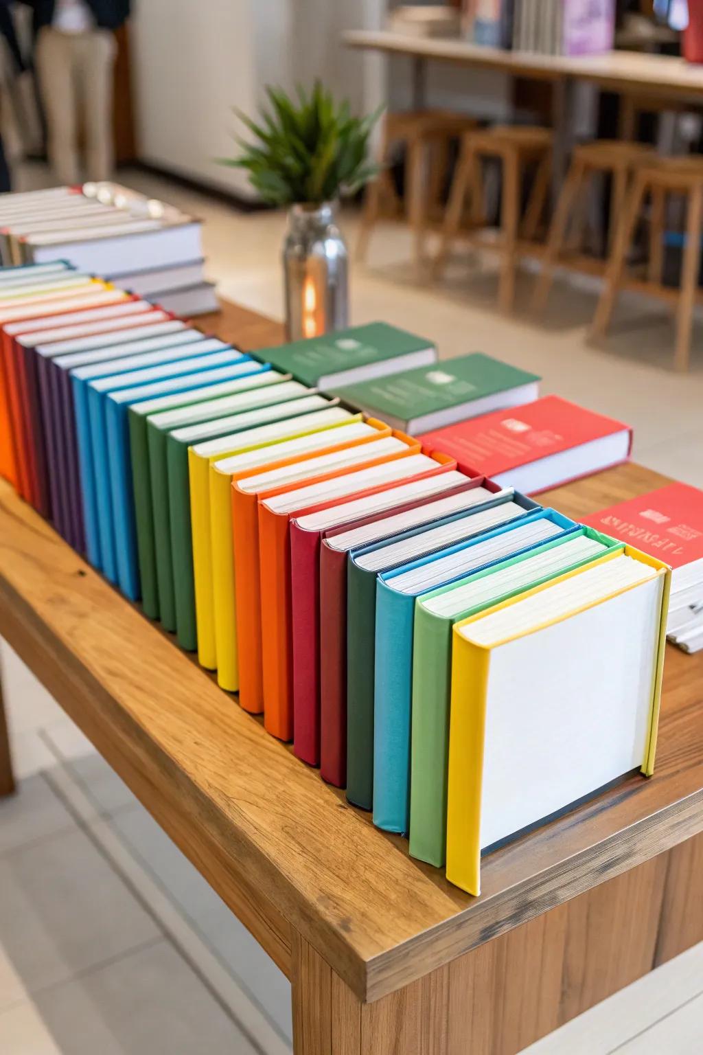 Daring colors make these covers stand out.