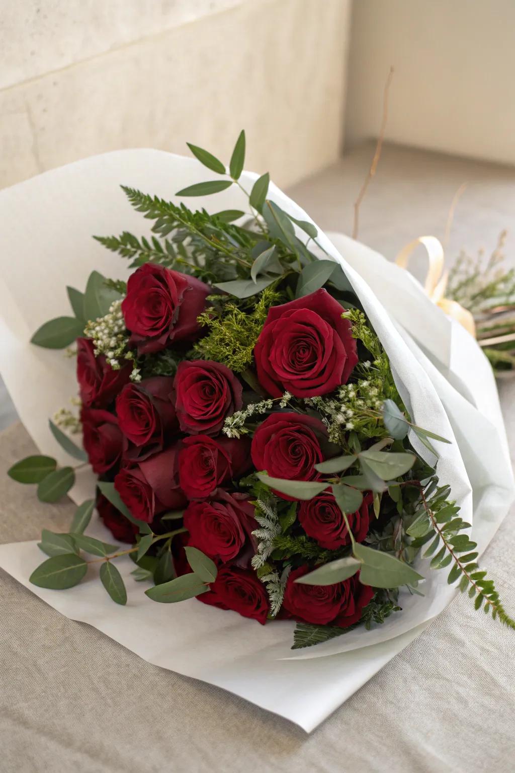 A timeless red rose bouquet perfect for graduation celebrations.