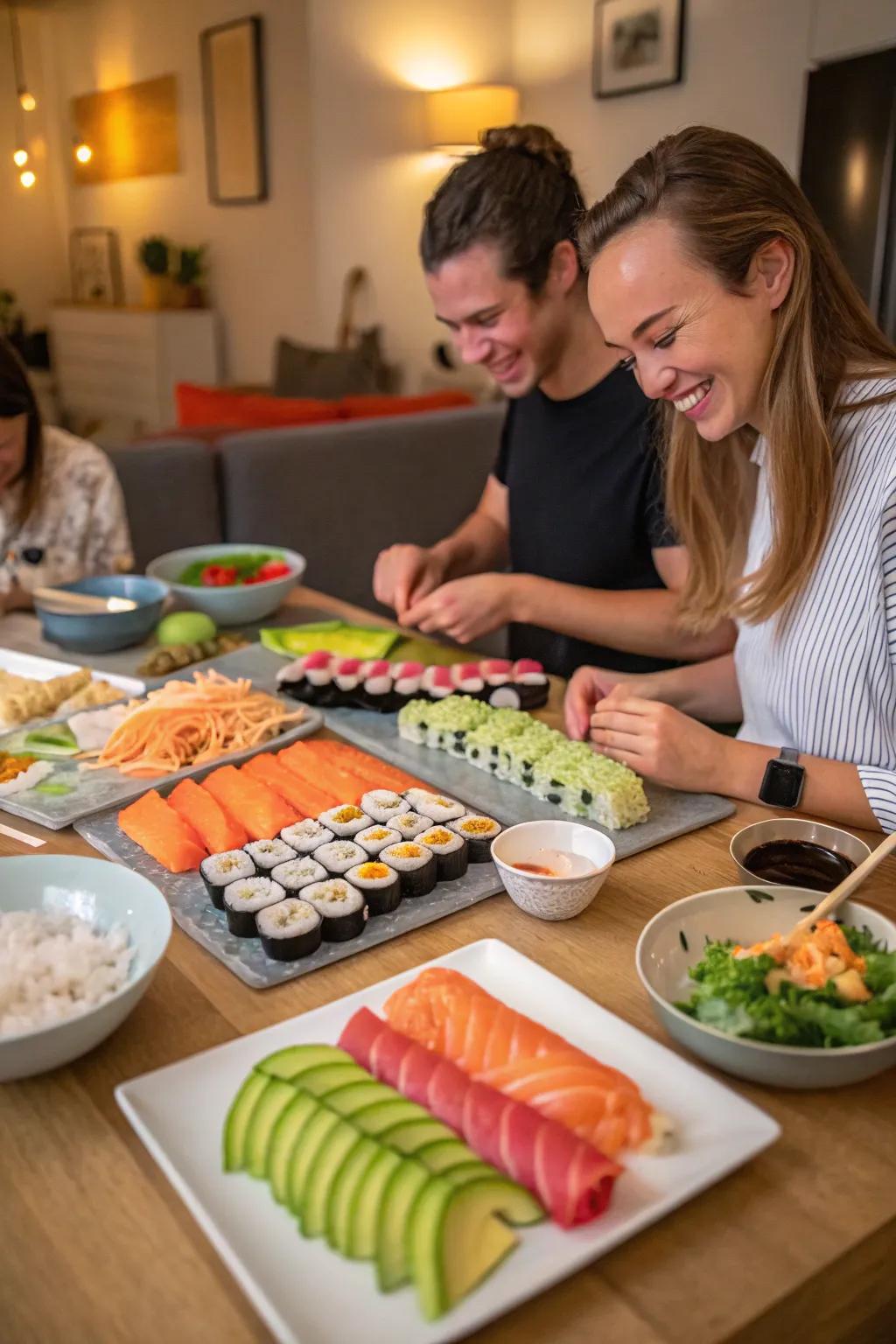 Roll your own sushi and savor the fun and flavor.