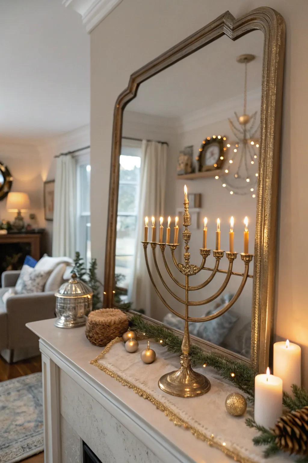 Create a stunning focal point with your menorah.