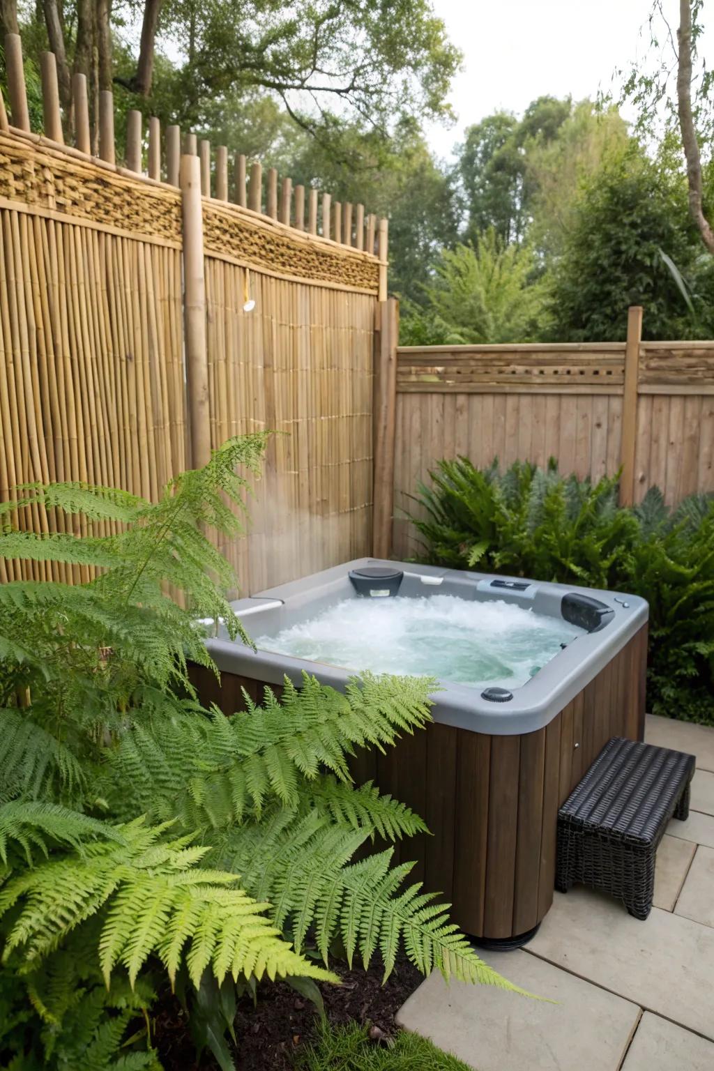 Bamboo fencing offers a natural and beautiful privacy solution.