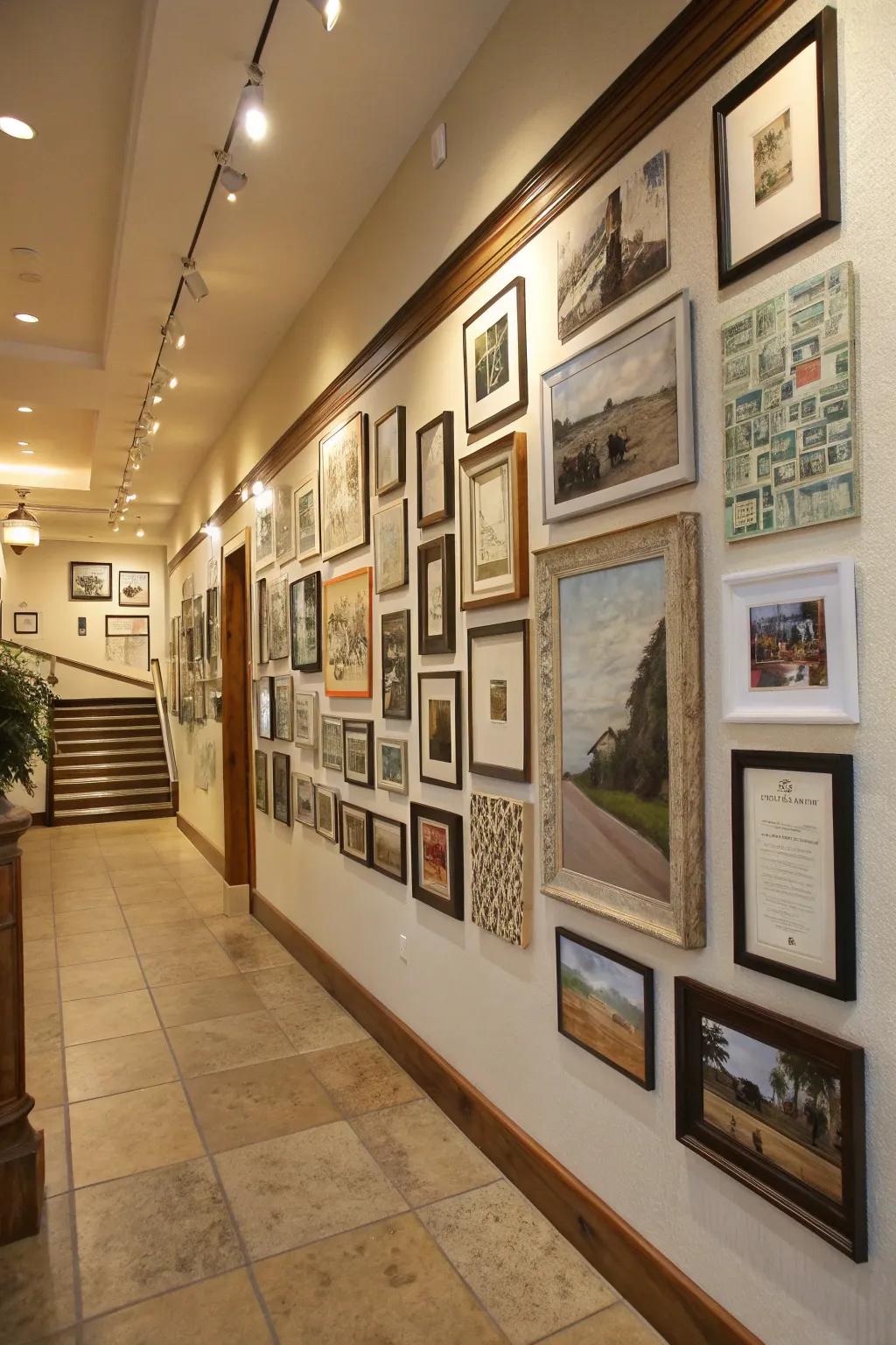 A personalized gallery wall brings charm and character to any room.