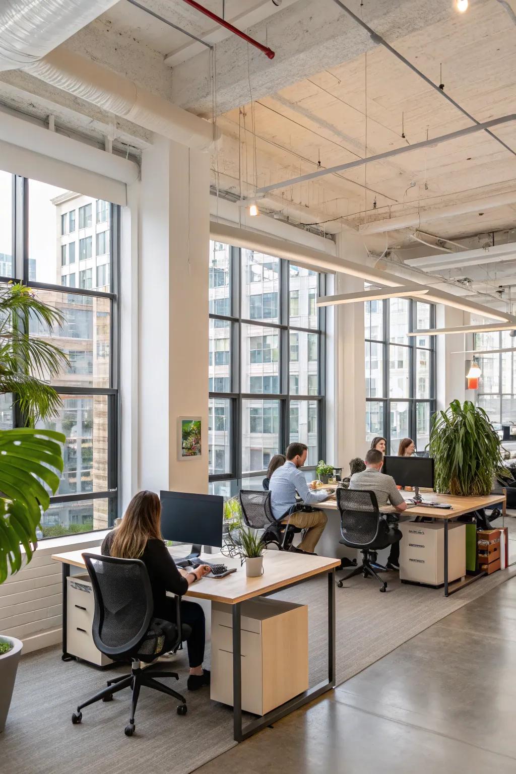 Open floor plans encourage collaboration and connectivity.