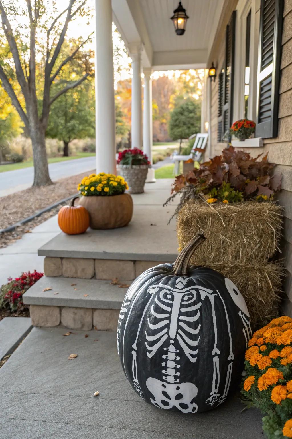Radiograph pumpkin design for a spooky touch