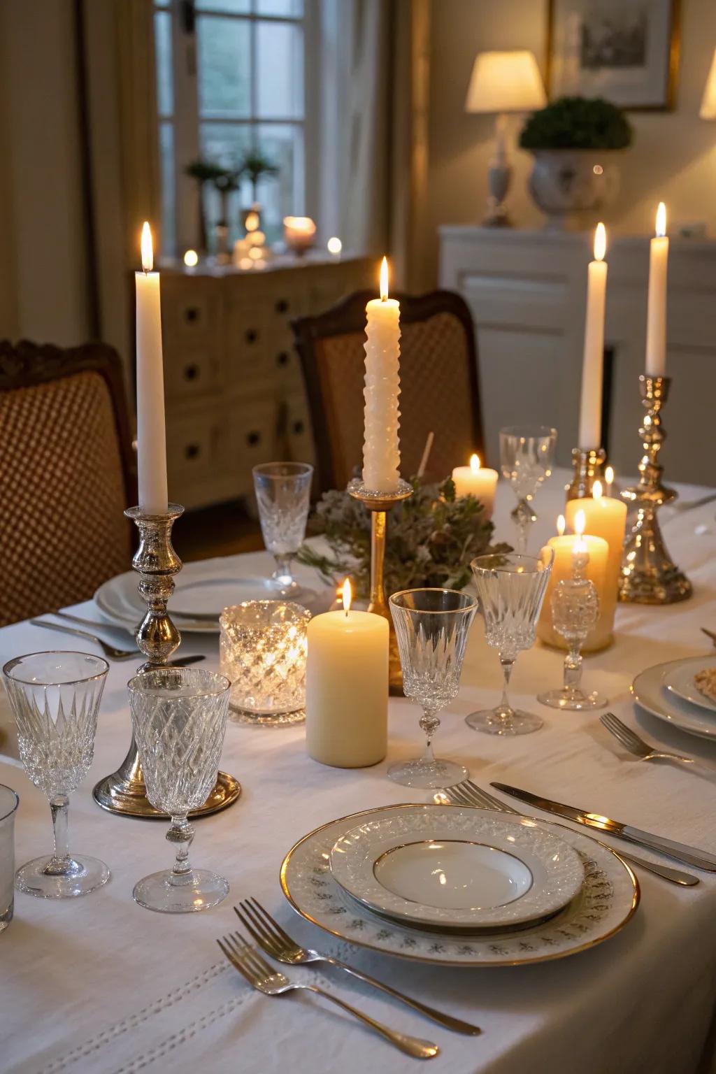 The soft glow from candles turns any gathering into something truly memorable.