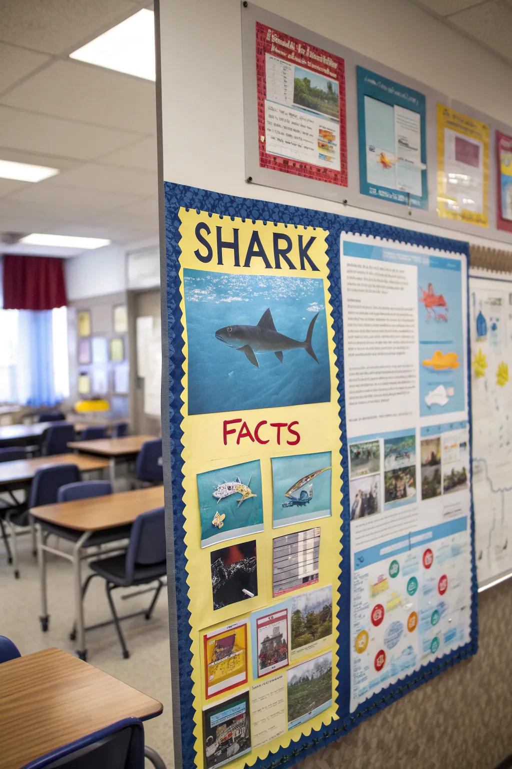 A captivating display of shark facts for the curious minds.