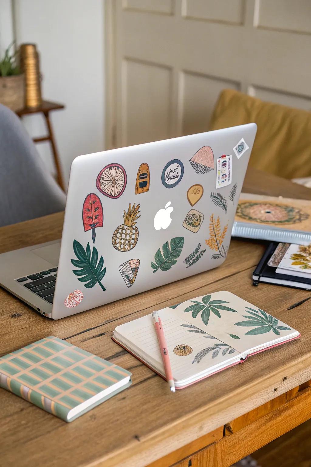 Personalize your laptop with stickers that showcase your unique style.