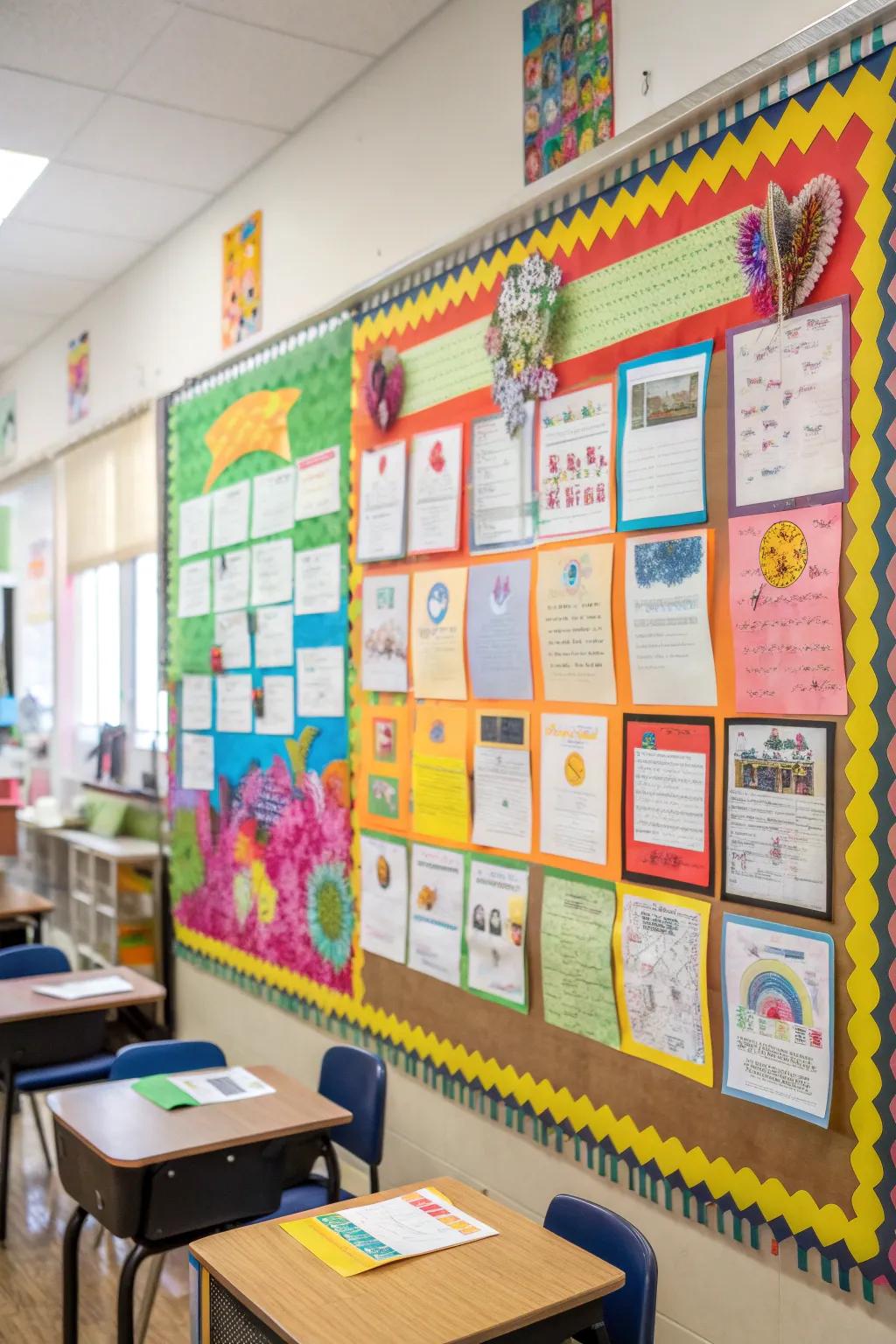 A vibrant bulletin board can energize your teaching space.