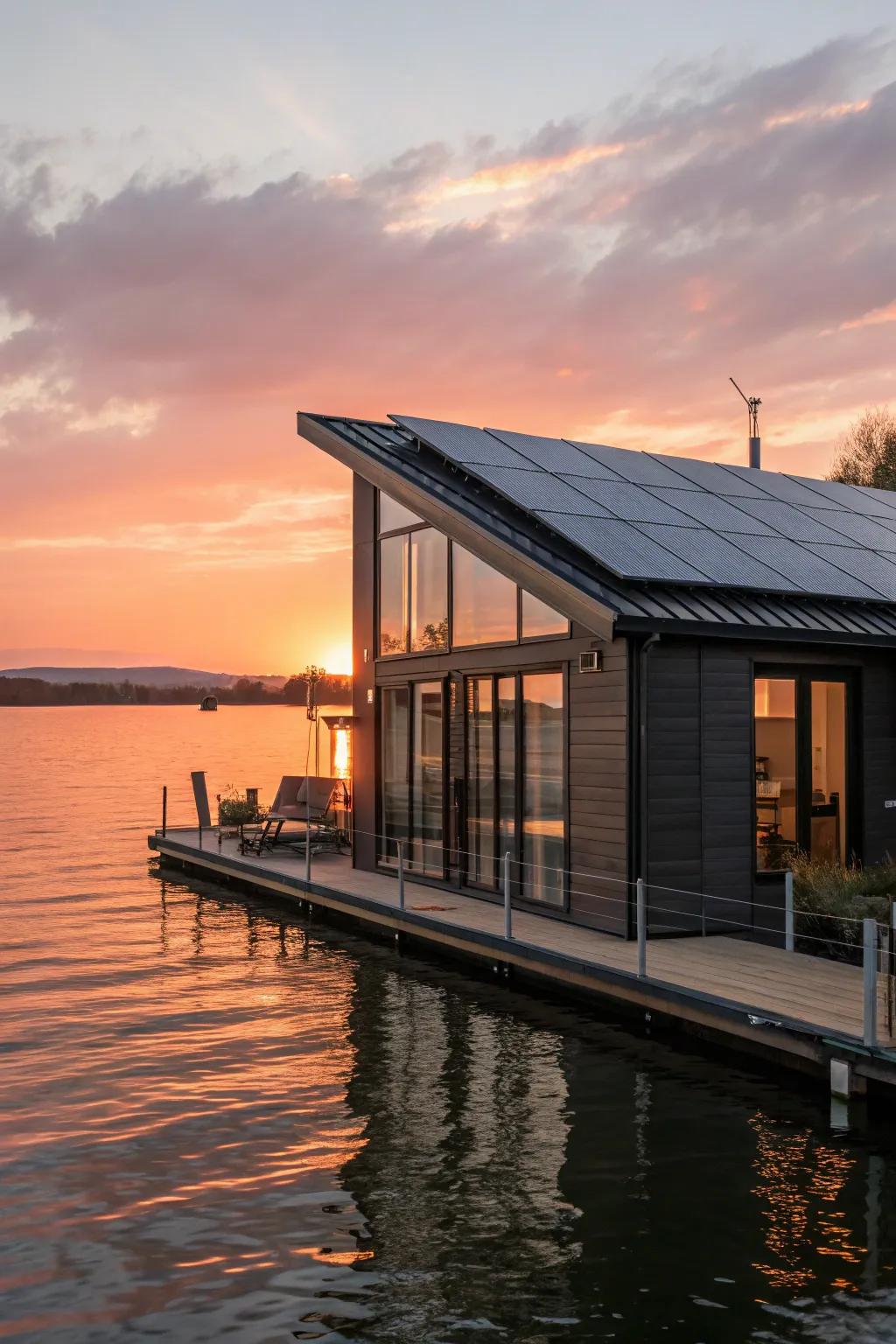 Float into sustainable living with a floating house.