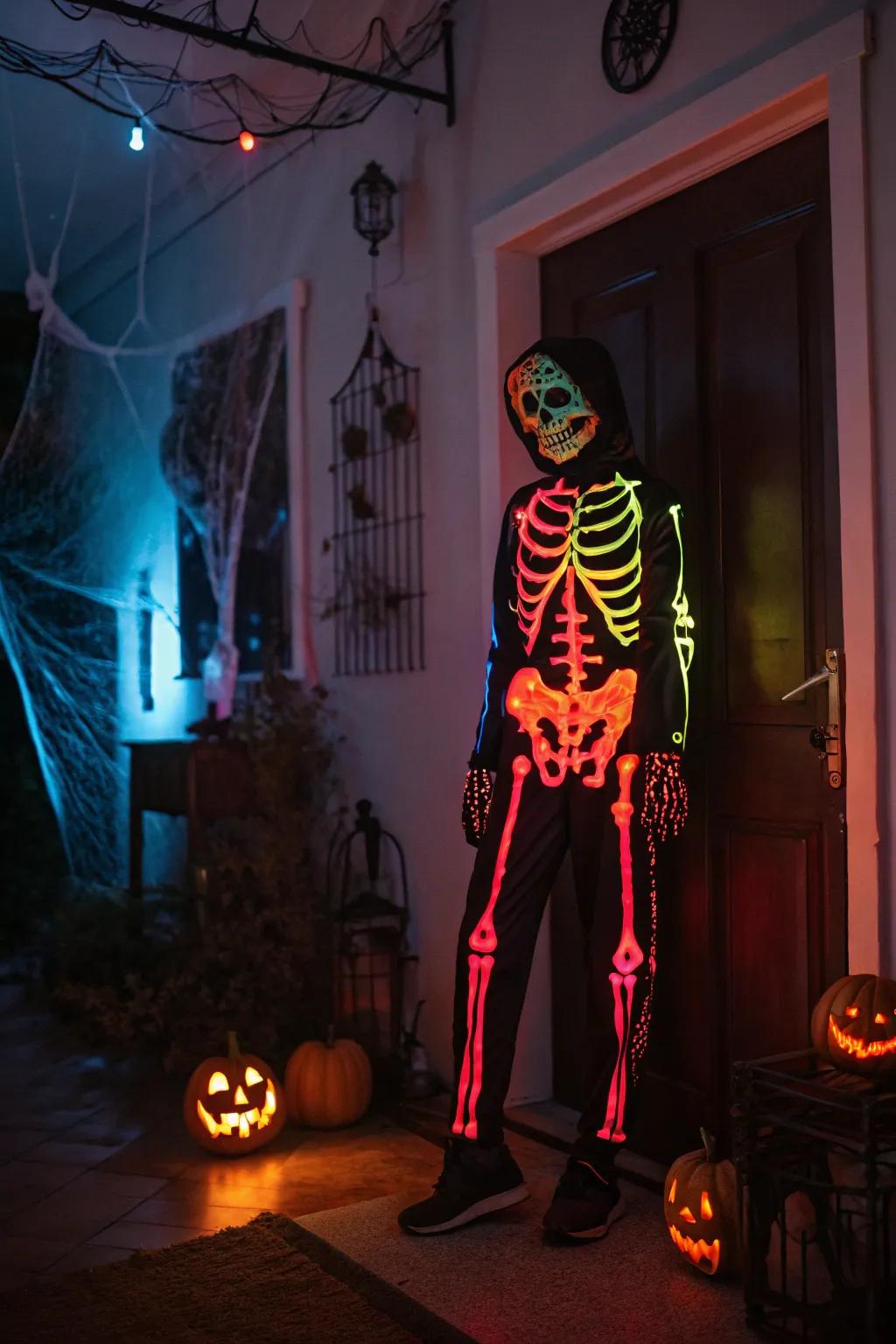 Embrace the classic with a spooky skeleton costume.