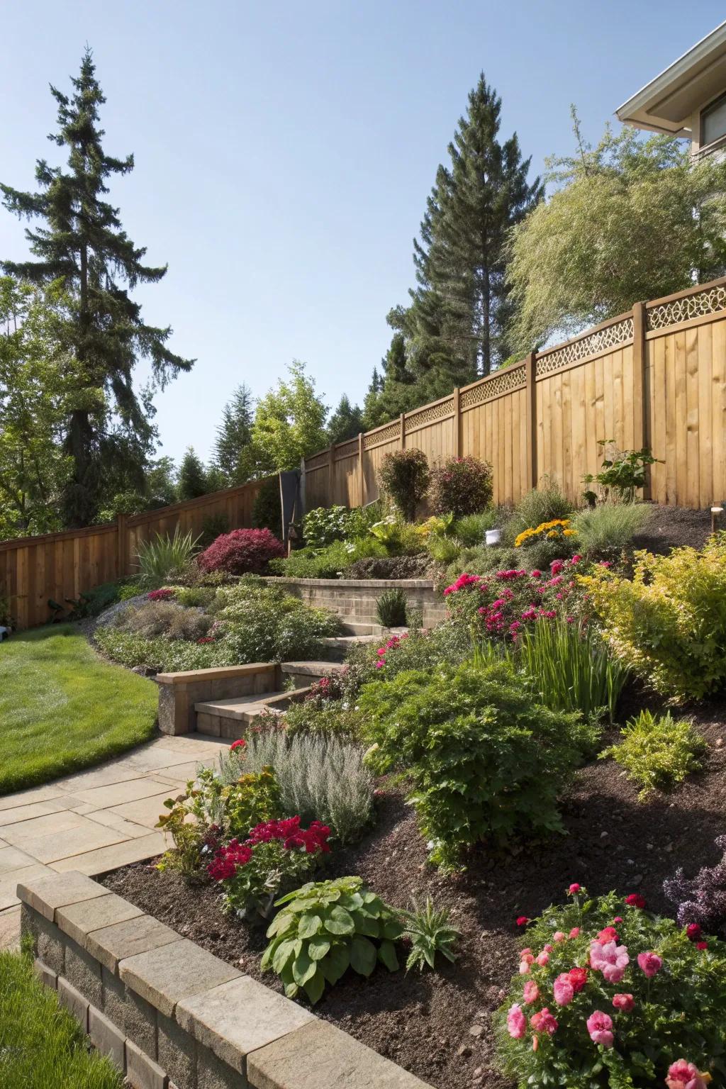 Stratified planting that introduces depth and dimension.