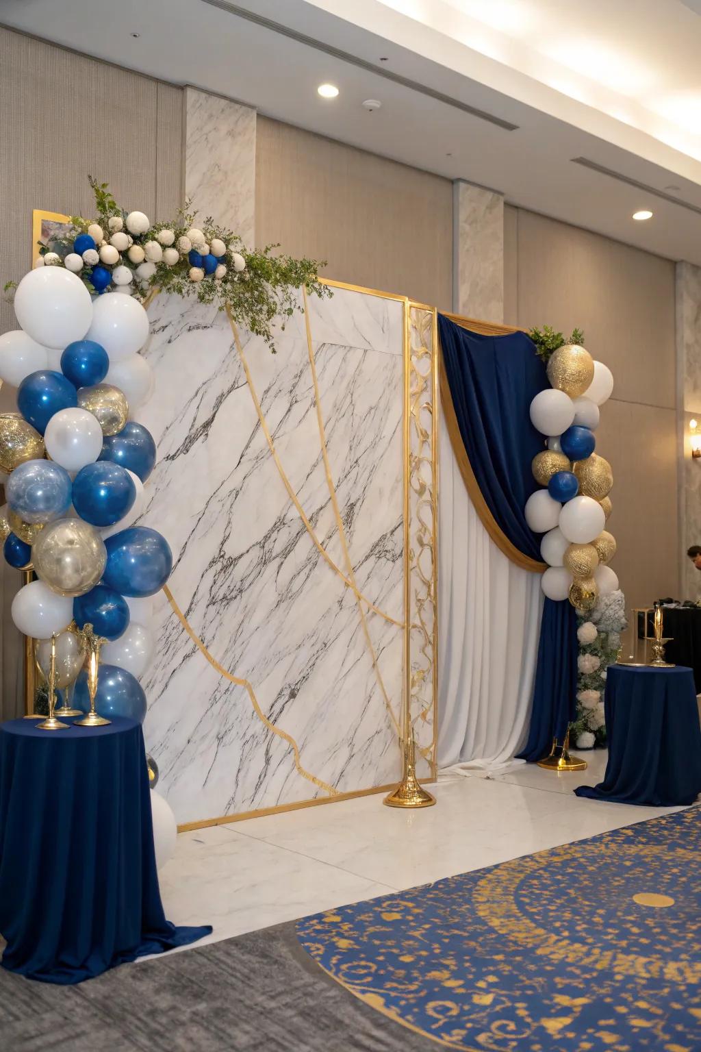 Elevate your occasion with marble refinement.