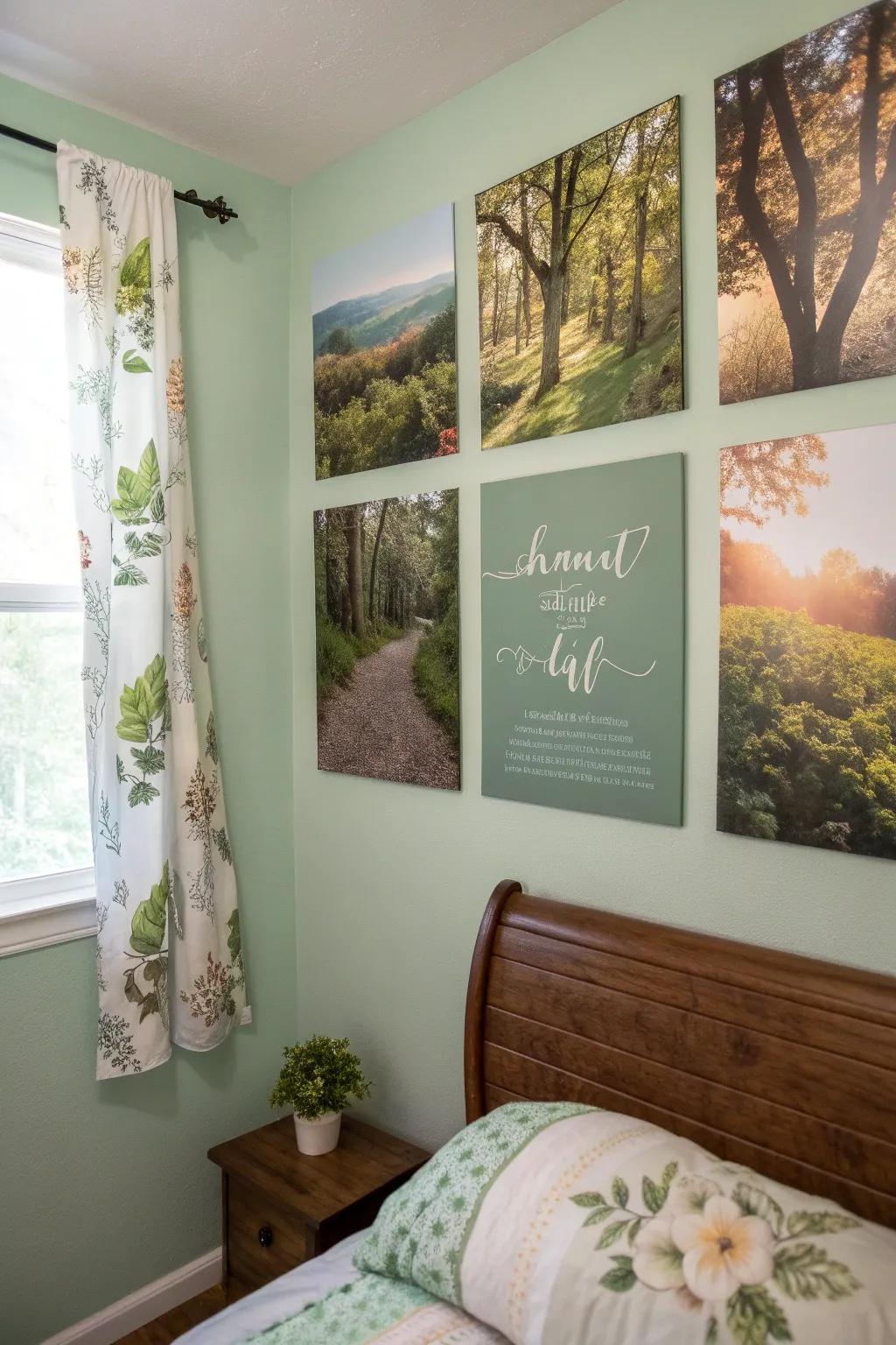 Nature and scripture collages offer a harmonious mix of elegance and meaning.
