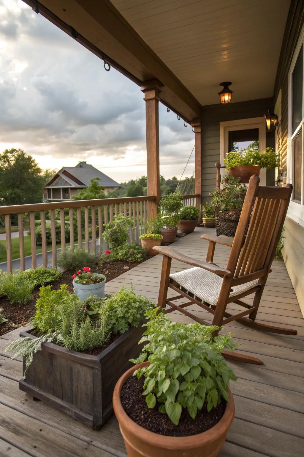 A green nook for fresh air and relaxation.