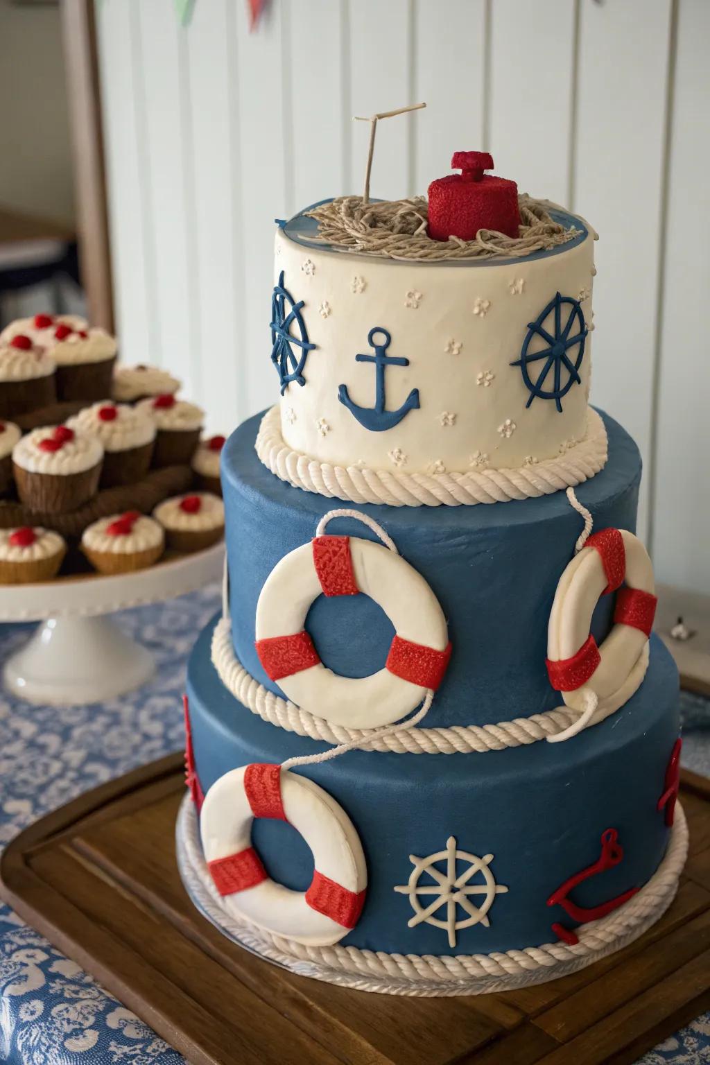 Edible life buoys add an authentic maritime touch.