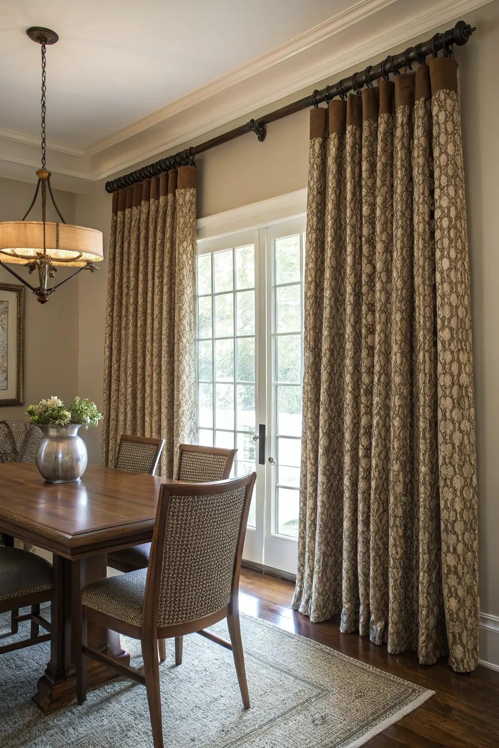 Textured curtains bring a tactile dimension to your decor.