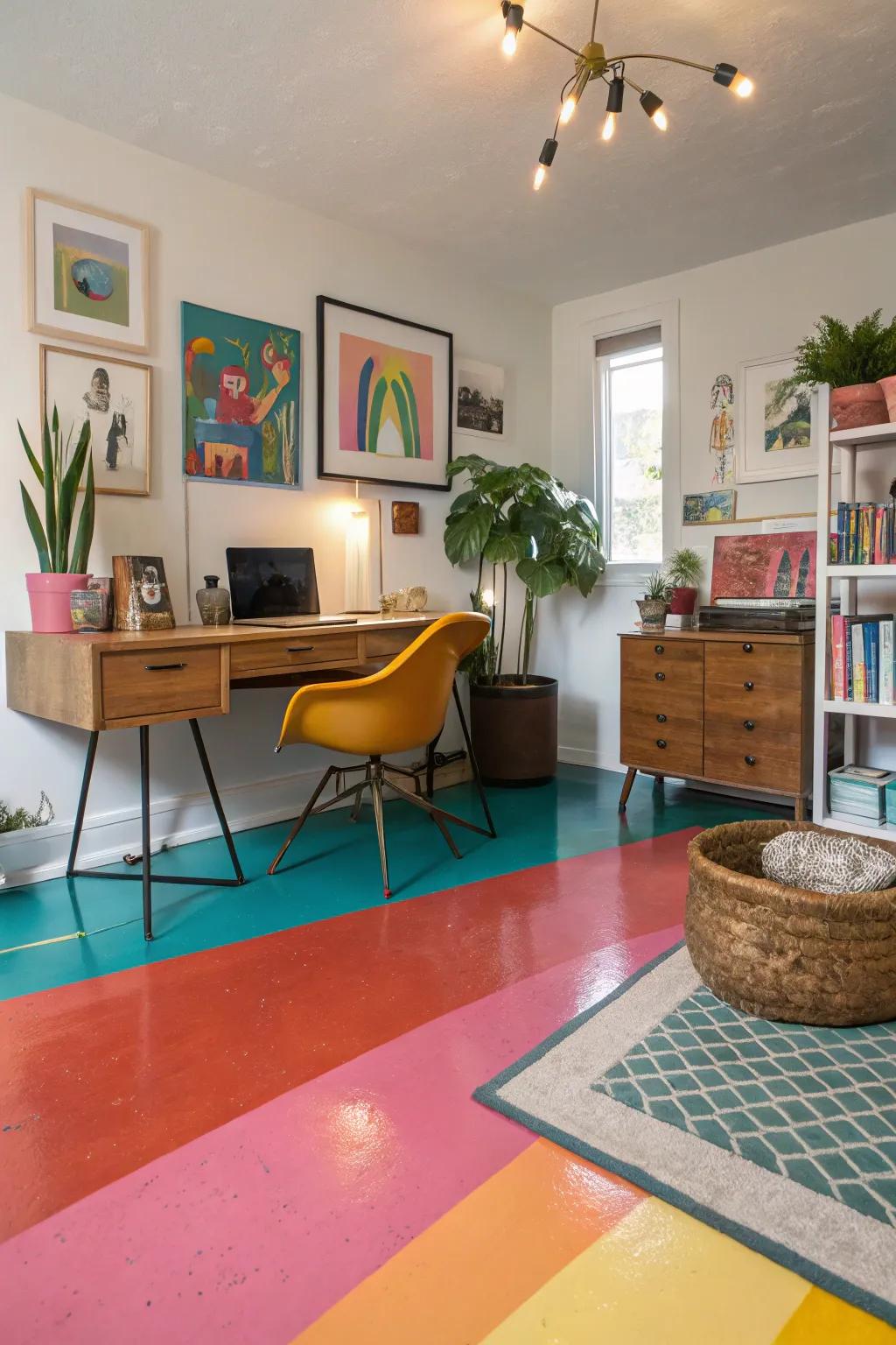 Stand out with bold-colored epoxy floors that captivate.