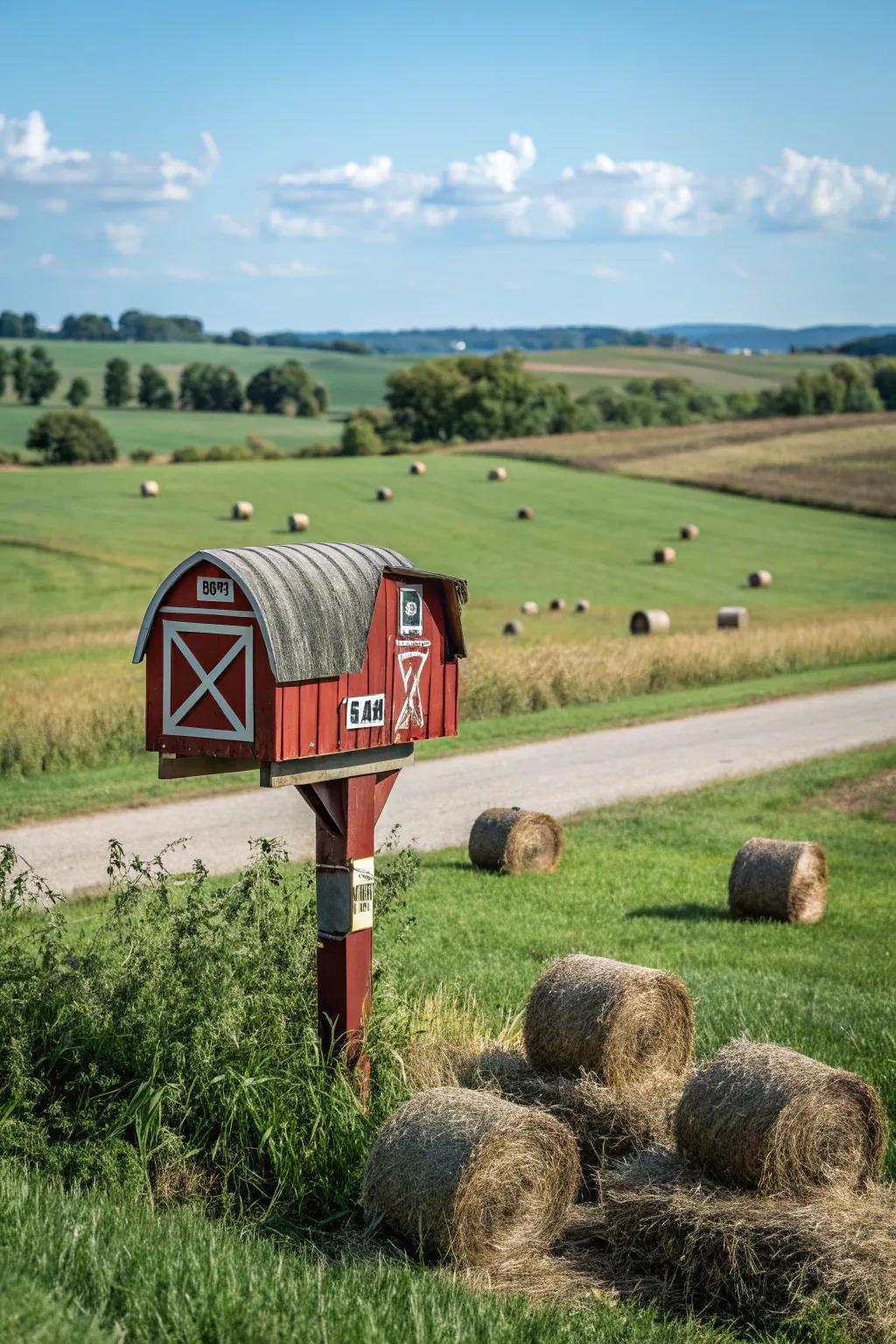 A mini barn mailbox that brings a touch of country charm to the suburbs.