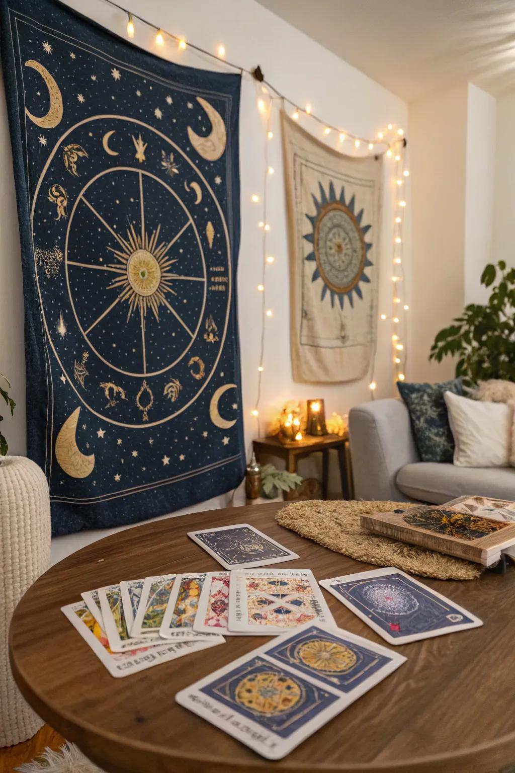 Astrology and divination elements introduce a mystical touch.