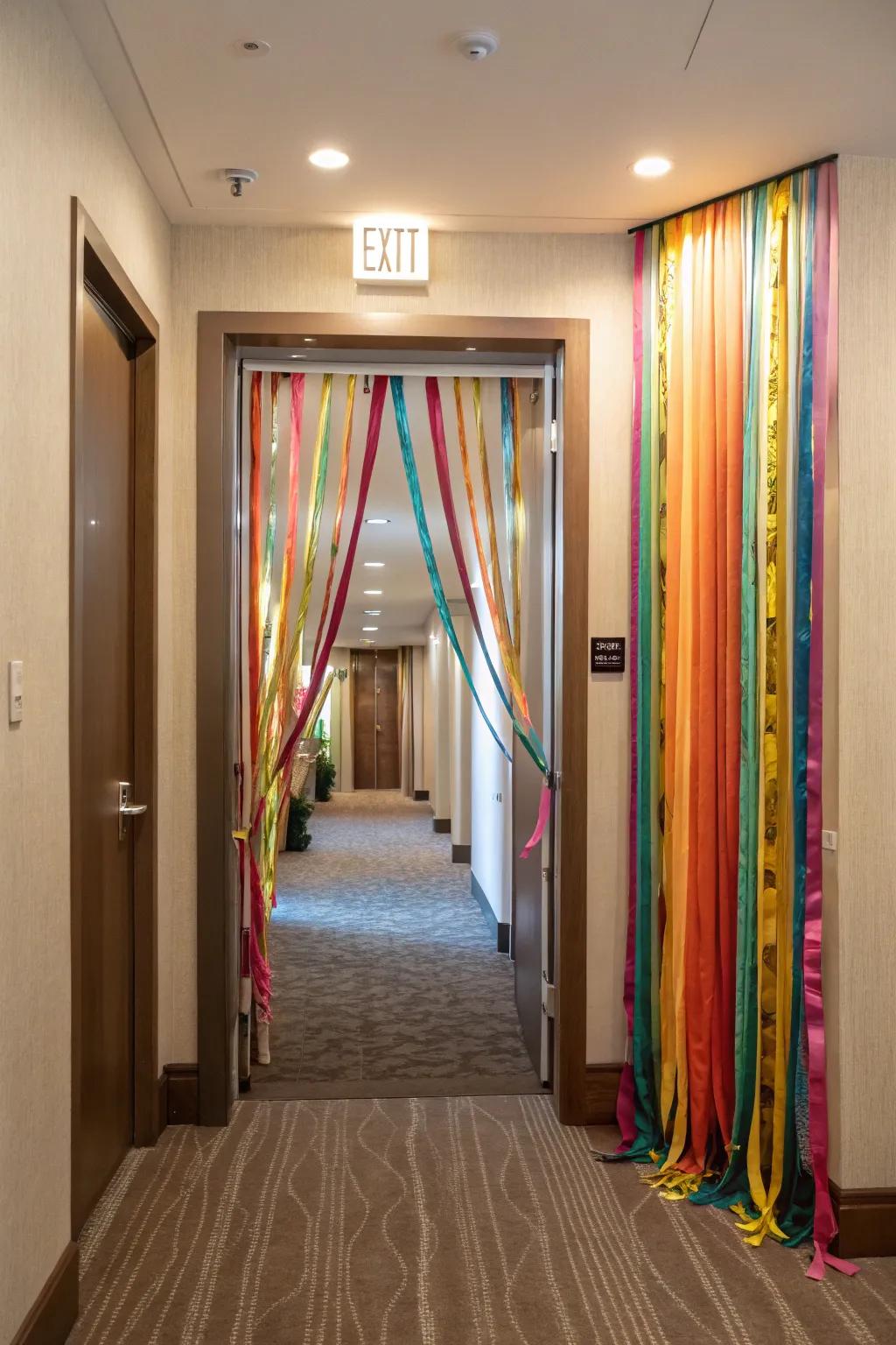 Add a fun and festive entrance with streamers.