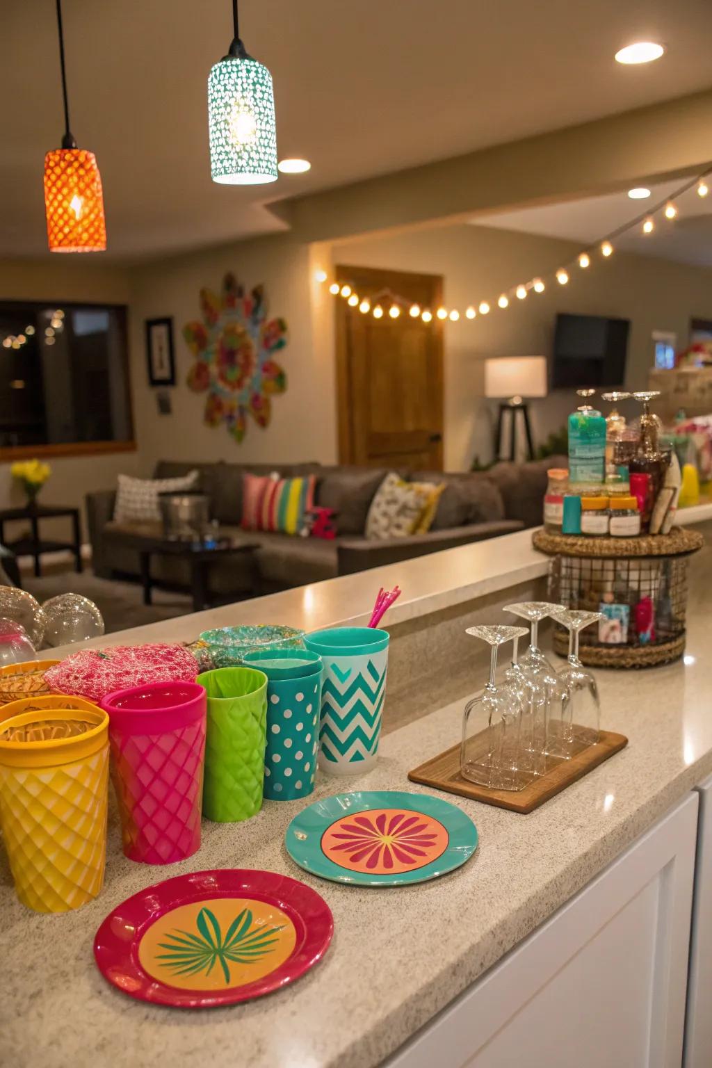 Playful touches make your bar inviting and fun.