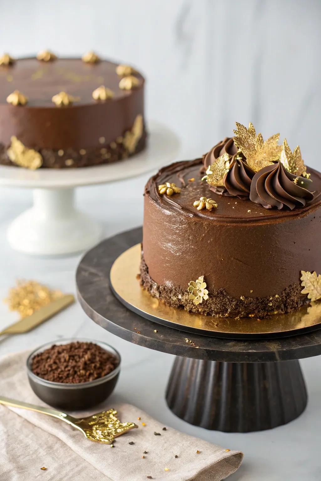 Consumable gold leaf adds a glamorous touch to a caffeinated delight.