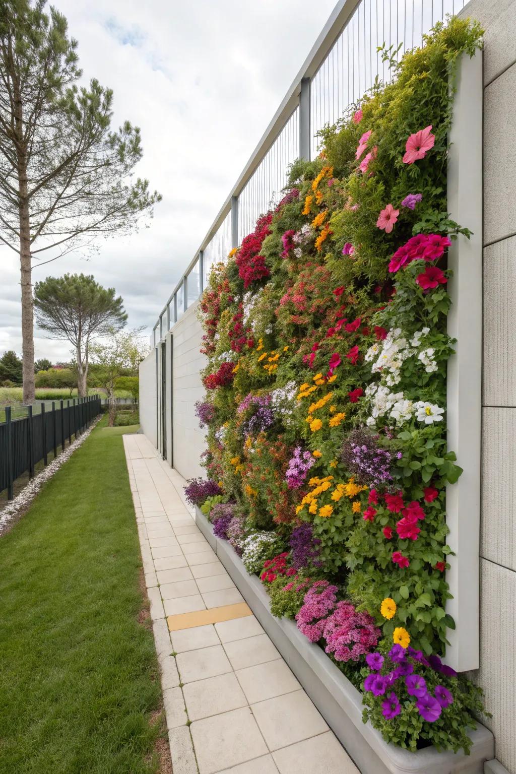 Vertical flower beds are perfect for maximizing space.