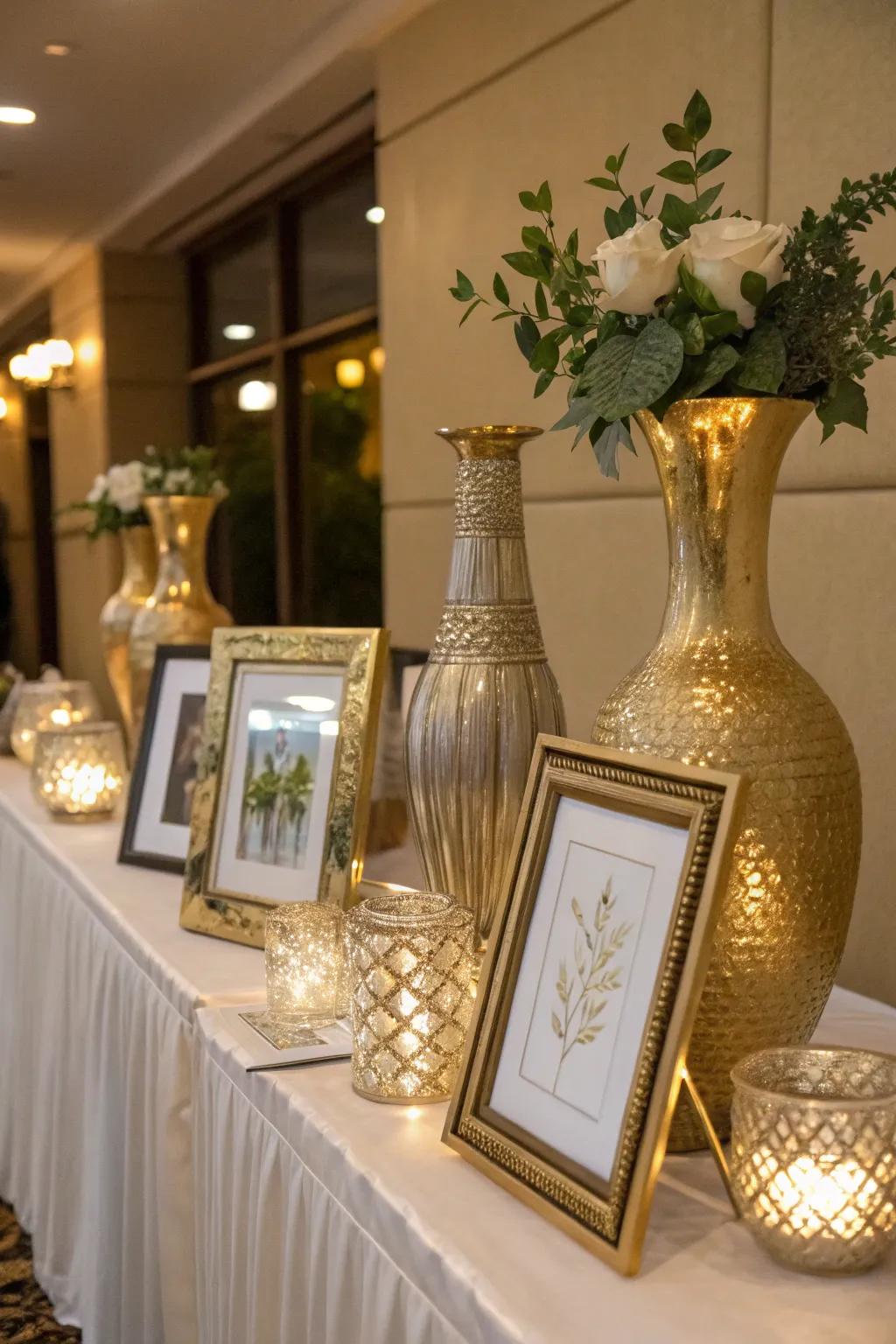 Gold leaf accents that elevate the decor to an art form.