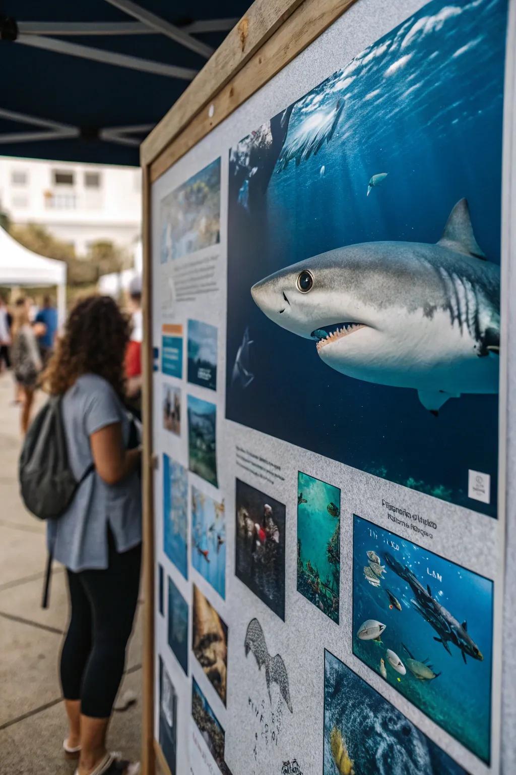 See the ocean from a predator's perspective with this creative display.