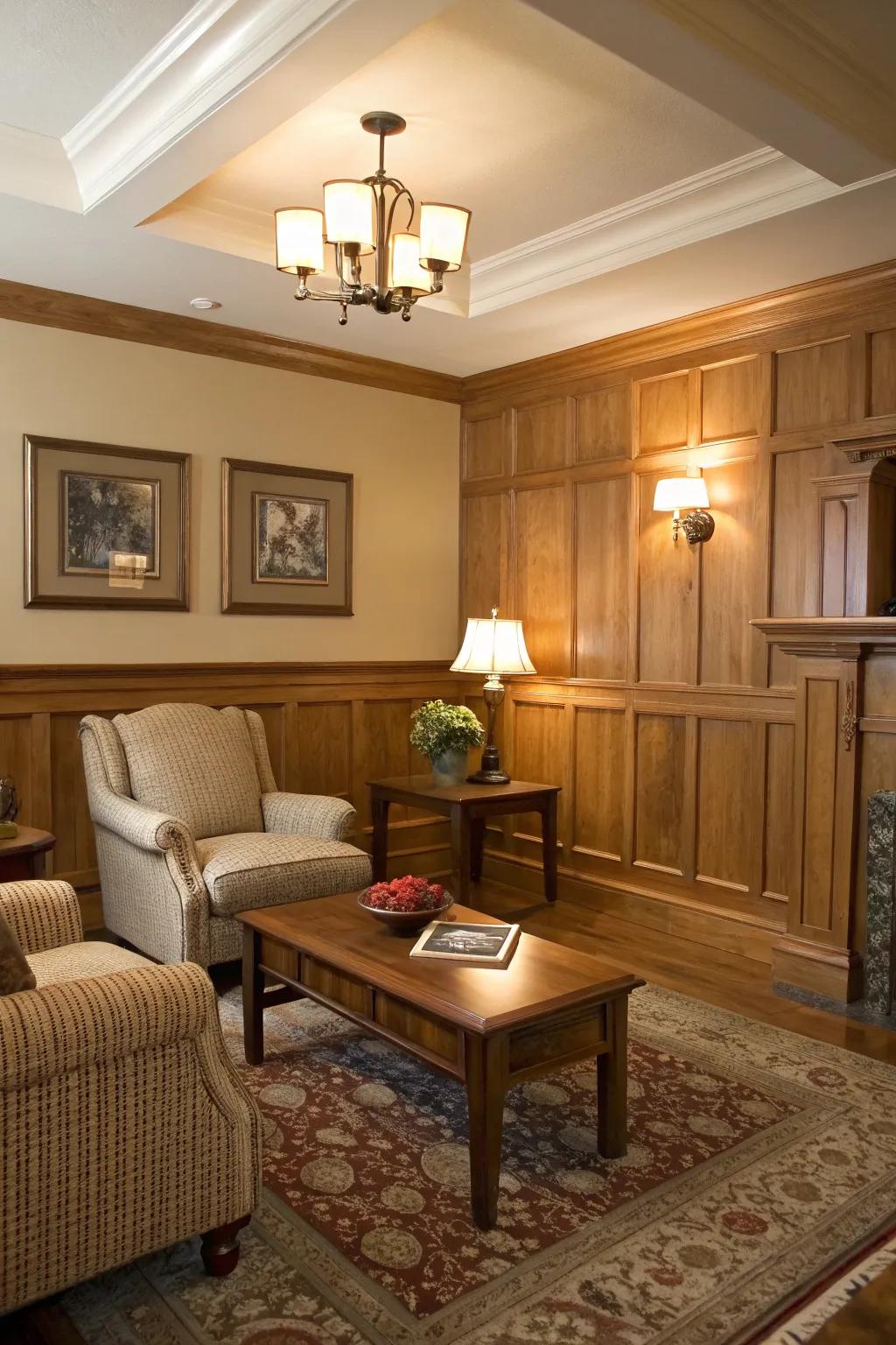 Wainscoting adds depth and elegance to living spaces.