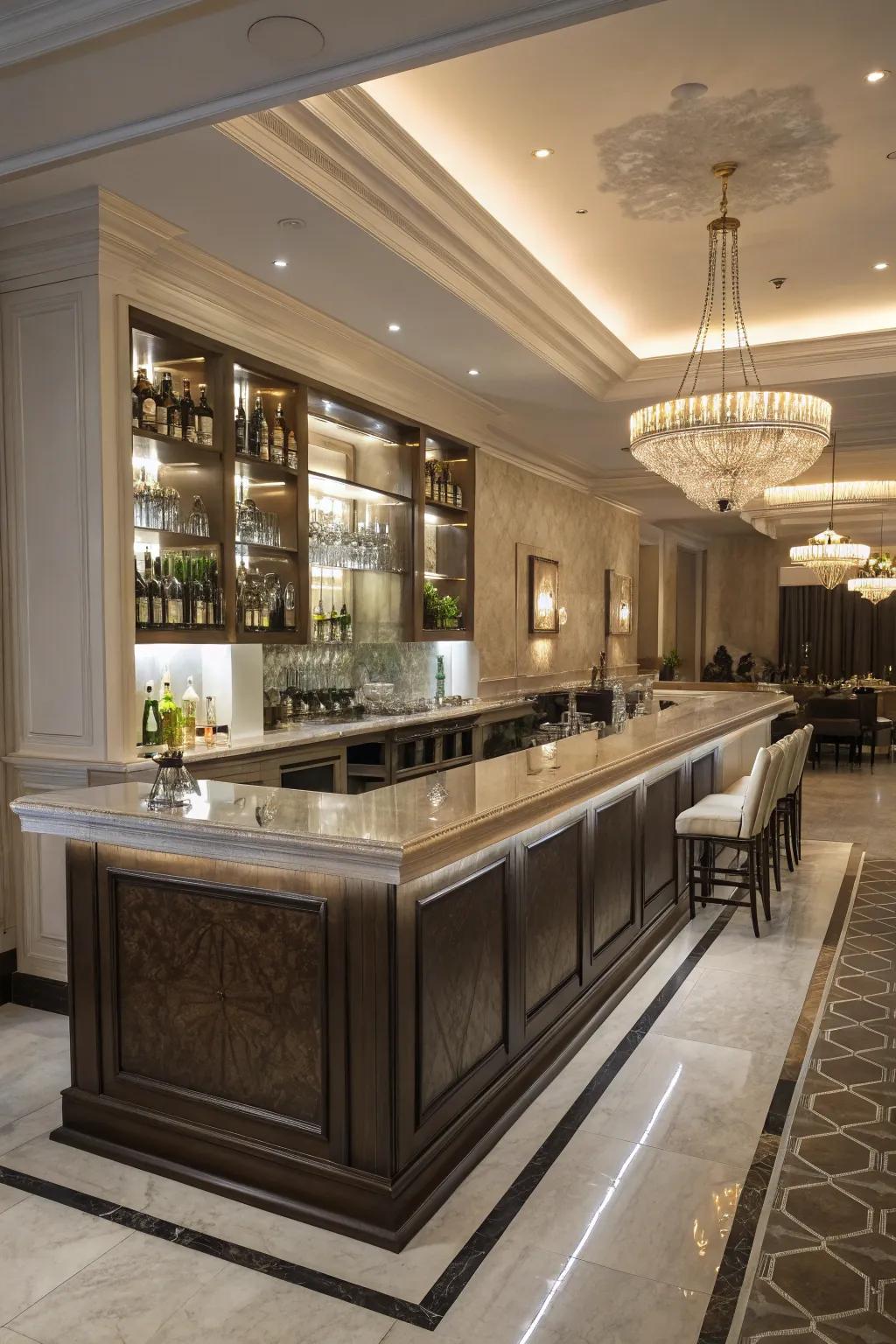 Upgrade your design using angled-edge worktops.