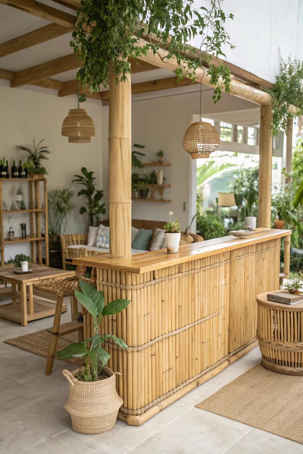 An environmentally sound bamboo bar delivering a natural element.