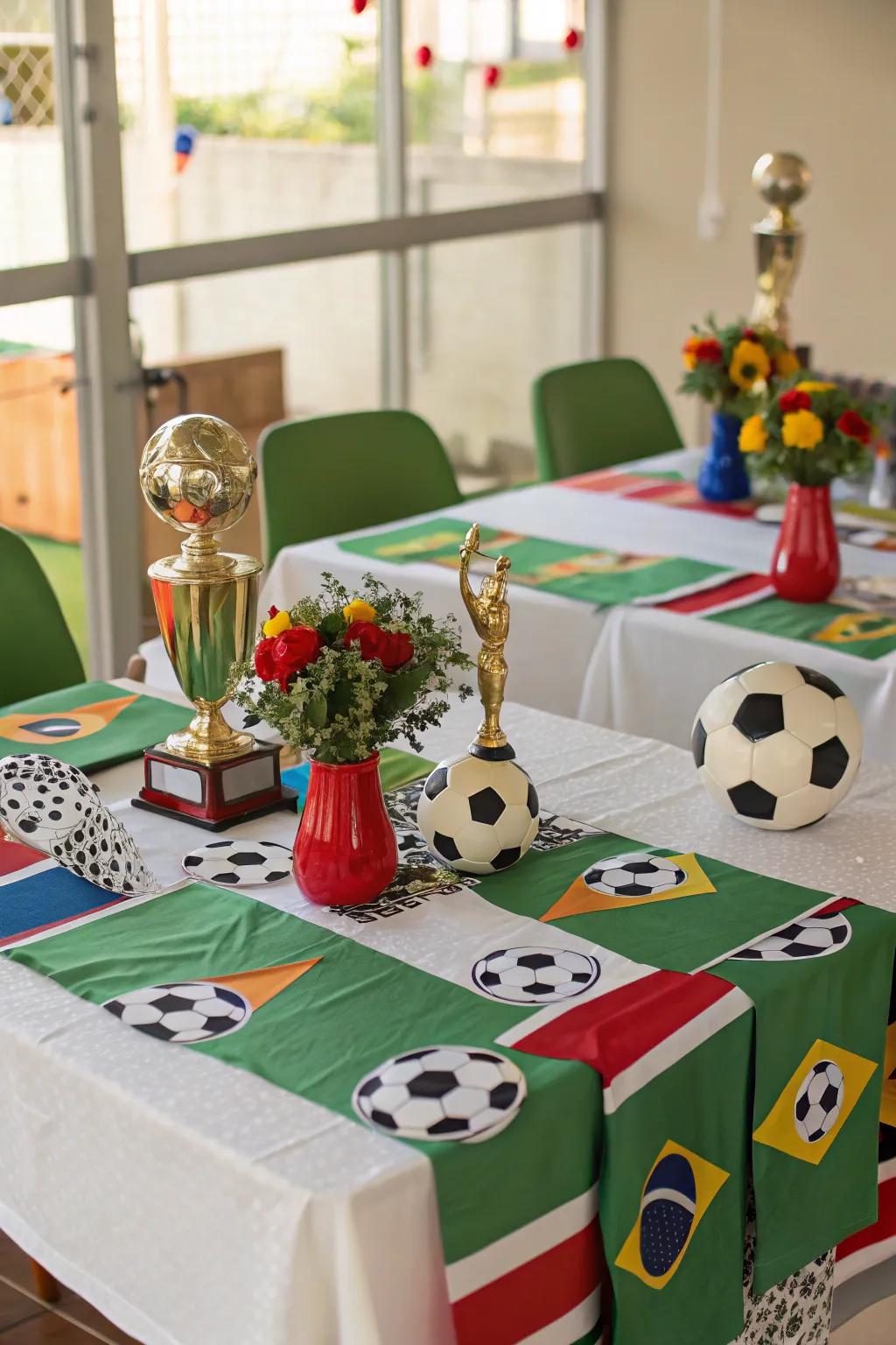 A table setting that captures the spirit of the Global Games.
