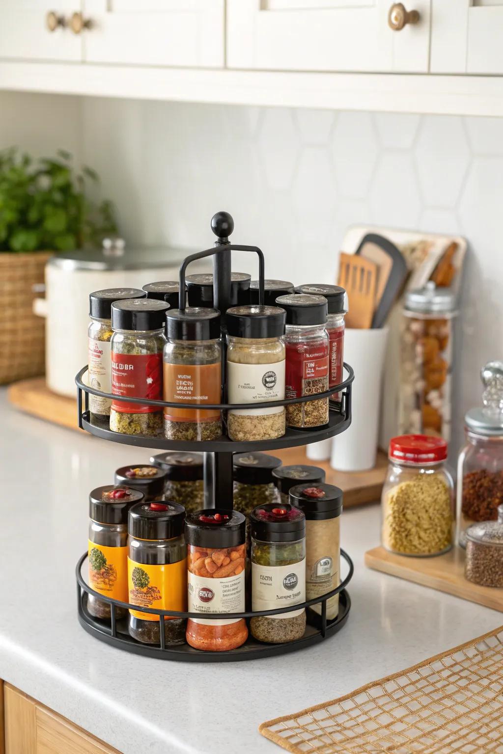 Spice carousel adds flair to your kitchen.