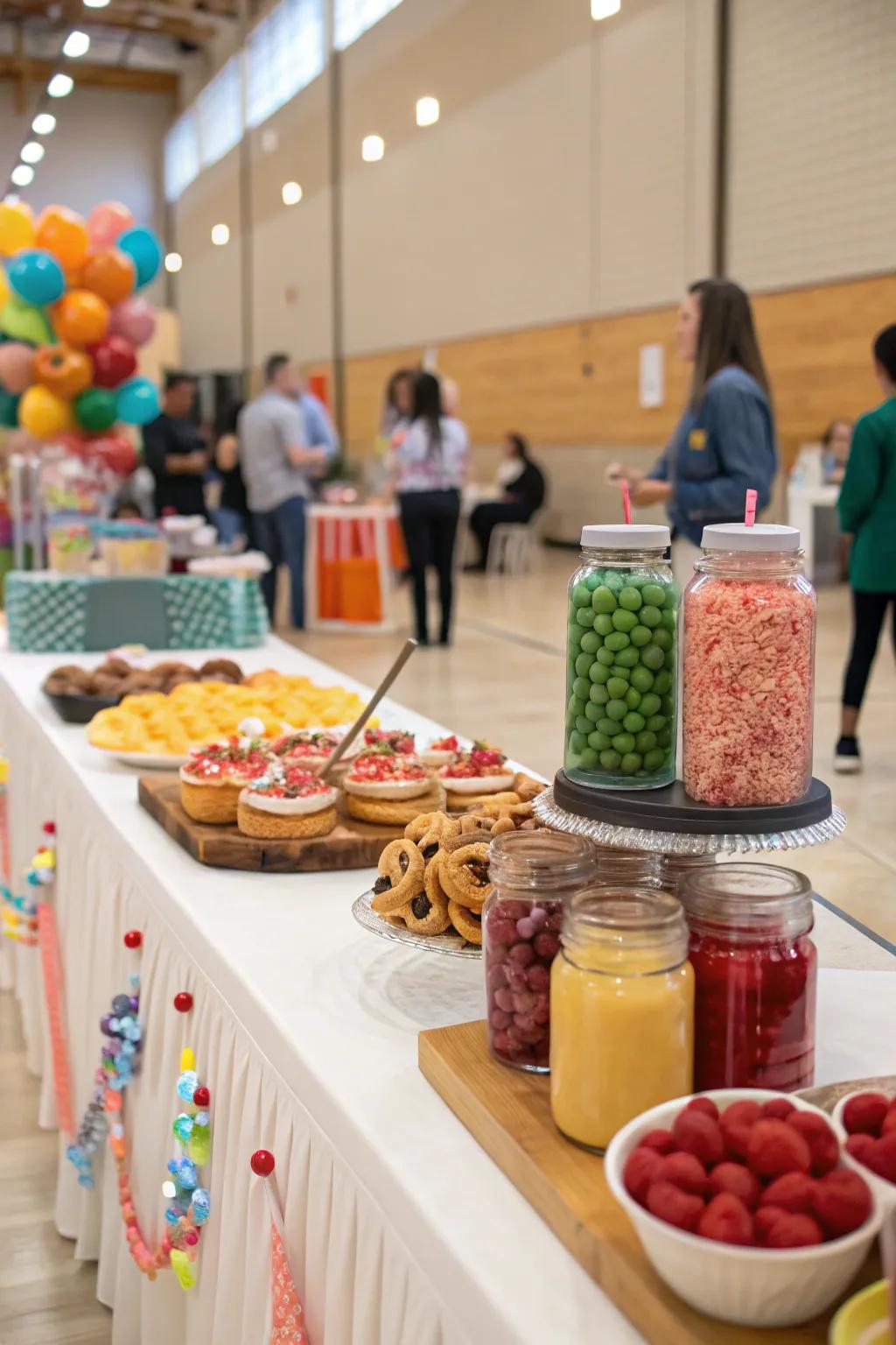 A DIY dessert station invites creativity and satisfies sweet cravings.