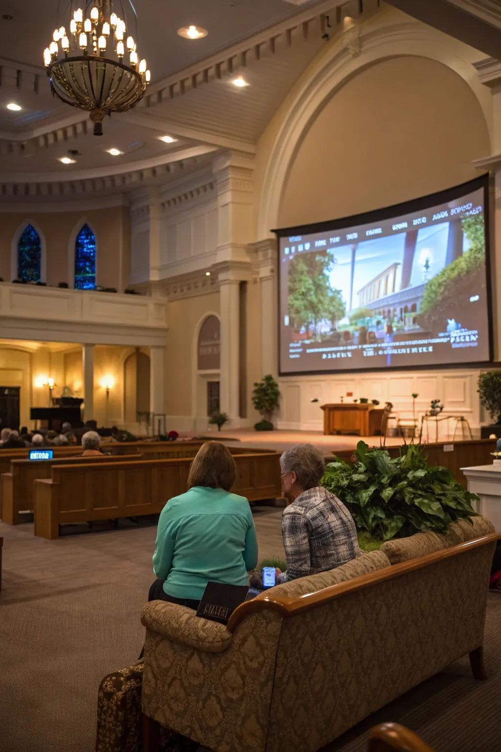 Video loops engage and inform visitors visually.