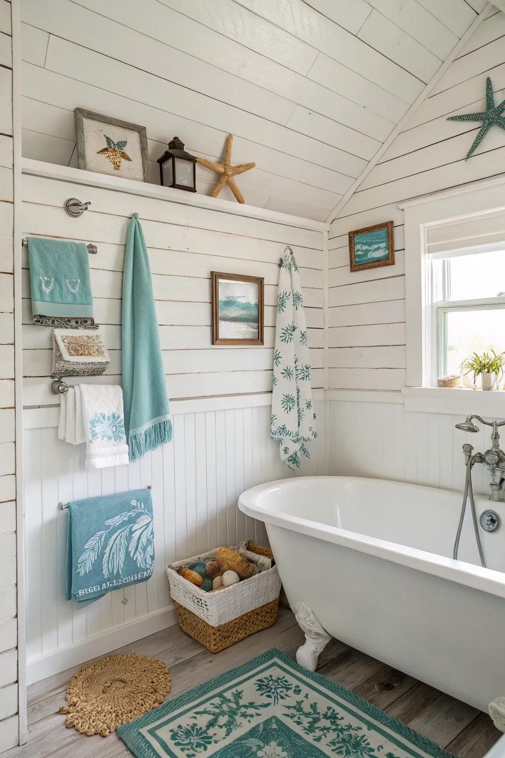 Shiplap walls add rustic charm and a touch of tradition.