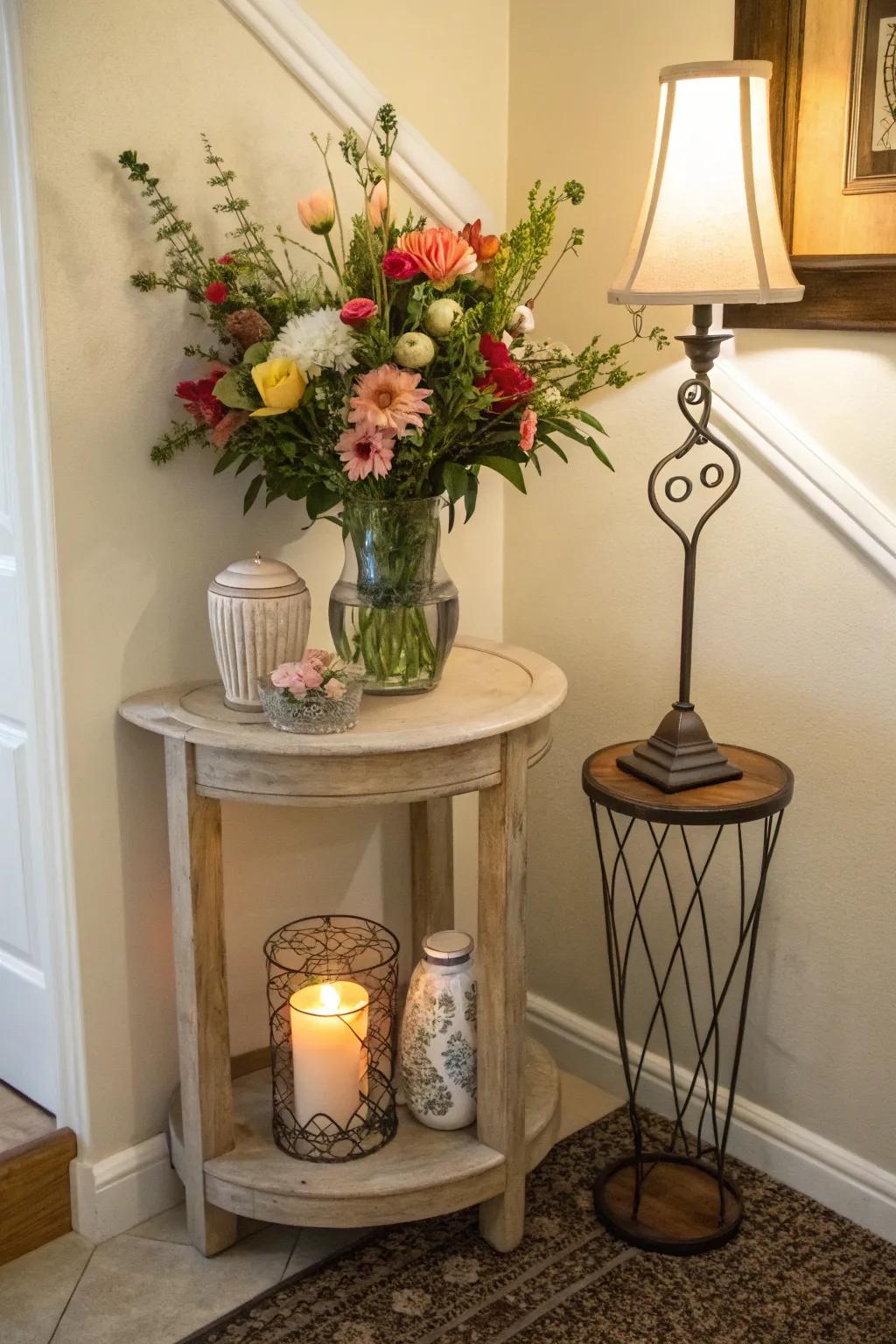 Add elegance with a versatile accent table in your corner.