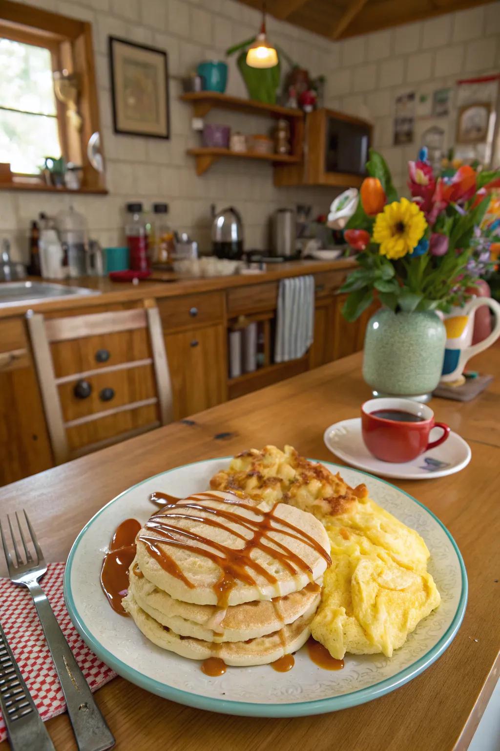 Enjoy breakfast favorites for a fun dinner twist.