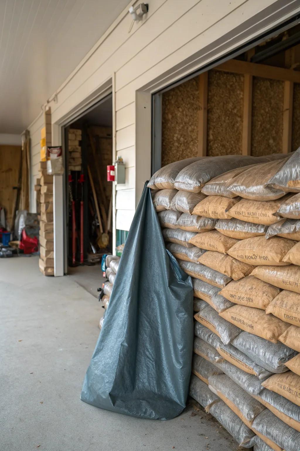 A pellet wall transforms unused spaces into efficient storage areas.