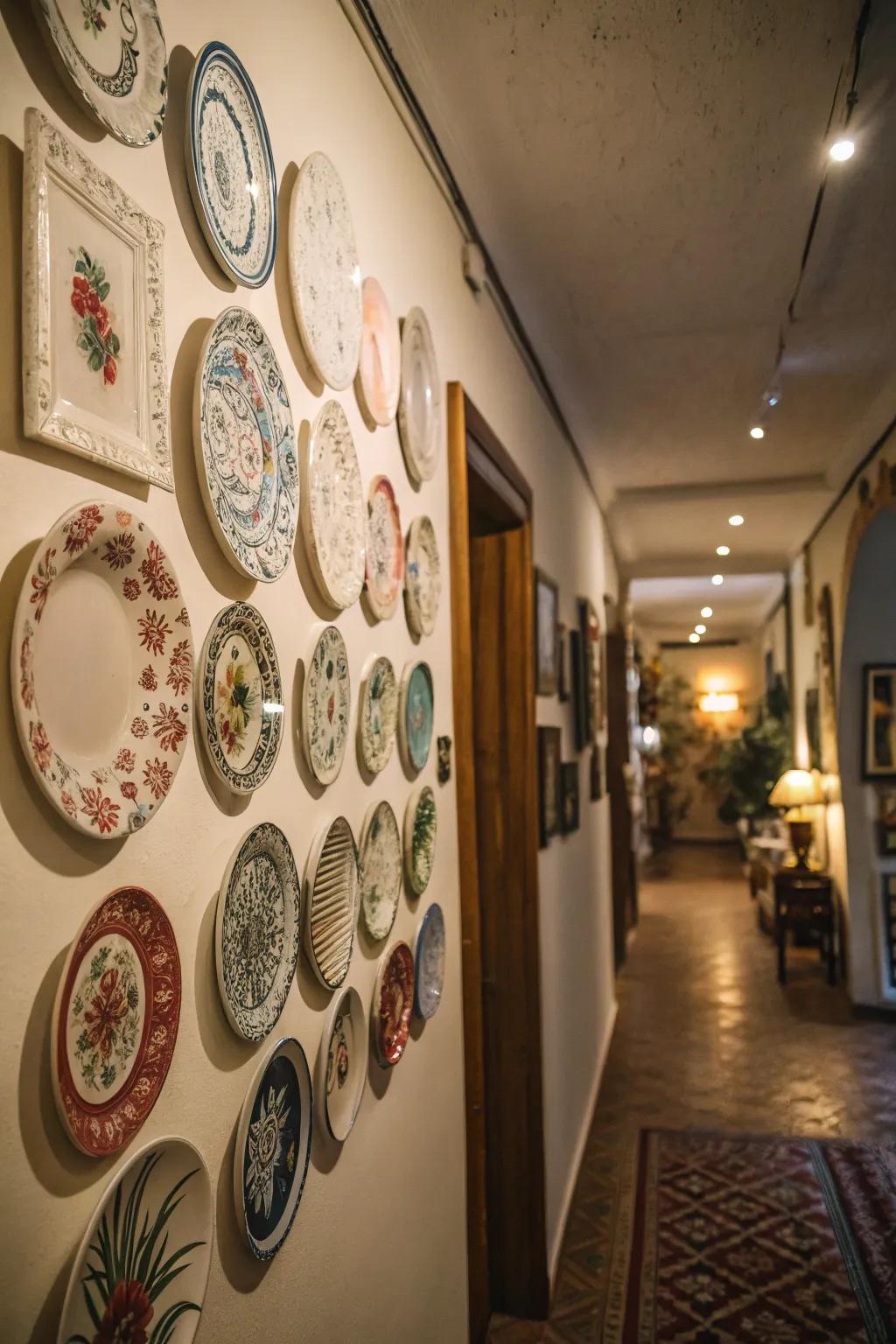 Decorative dishes have the ability to introduce a uniquely personal element to the hallway.