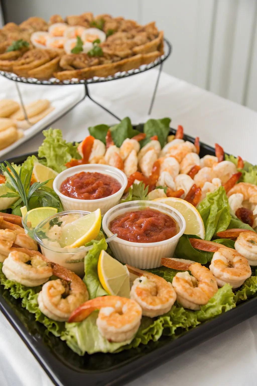 A mouthwatering seafood platter that's sure to impress.