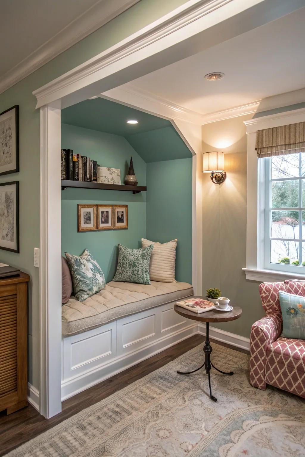 Alcoves offer intimate and cozy spaces.