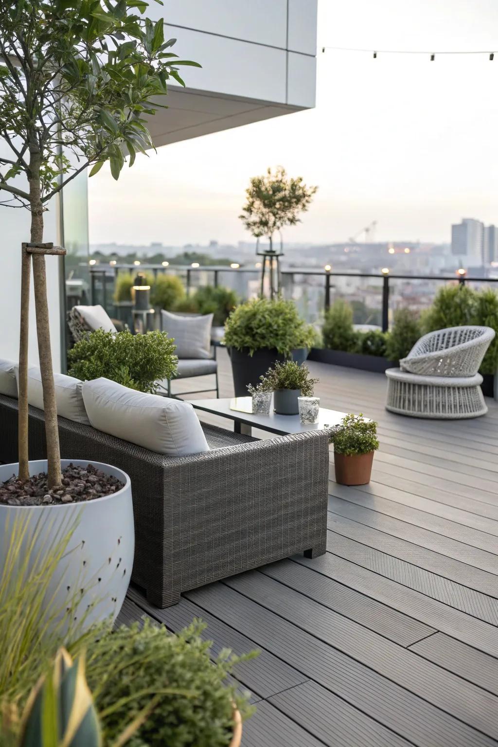 WPC decking offers a sturdy and slick deck surface arrangement.