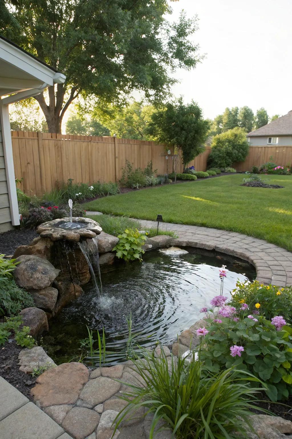 A water feature that transforms your yard.