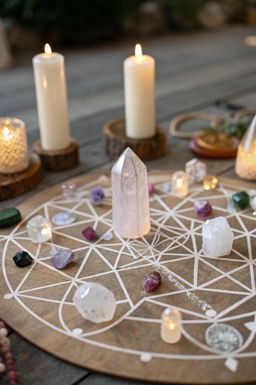 Crystal grids focus energy beautifully.