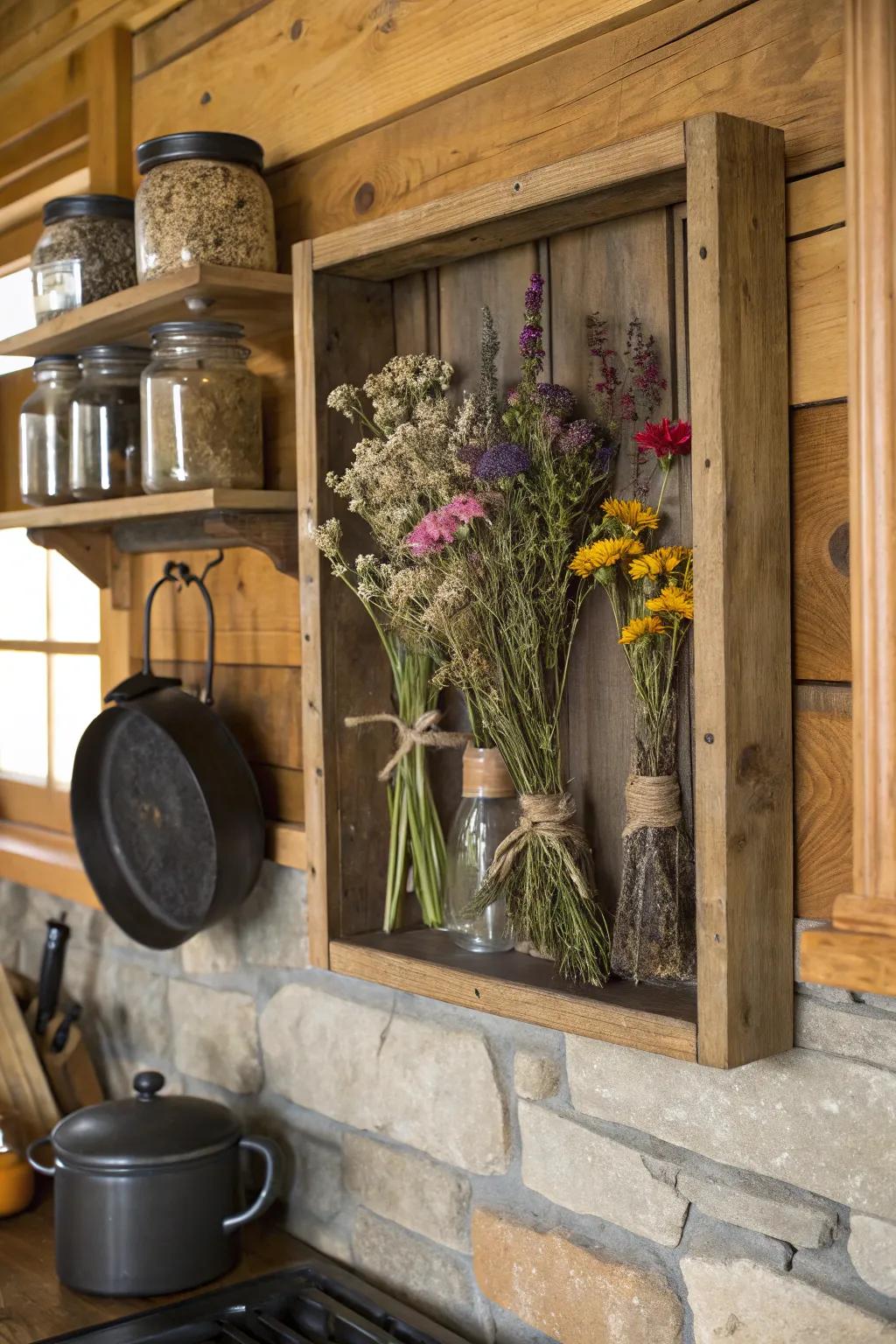 Bring the outdoors in with a herbal-inspired shadow box.