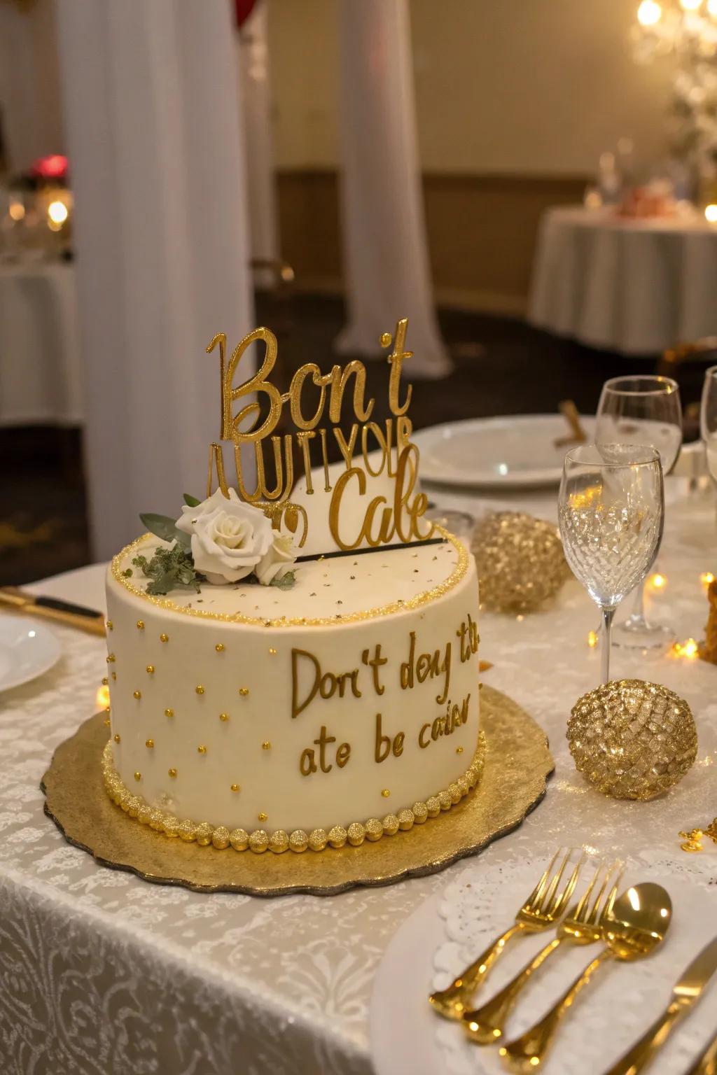 Shine with humor on your classic birthday cake!
